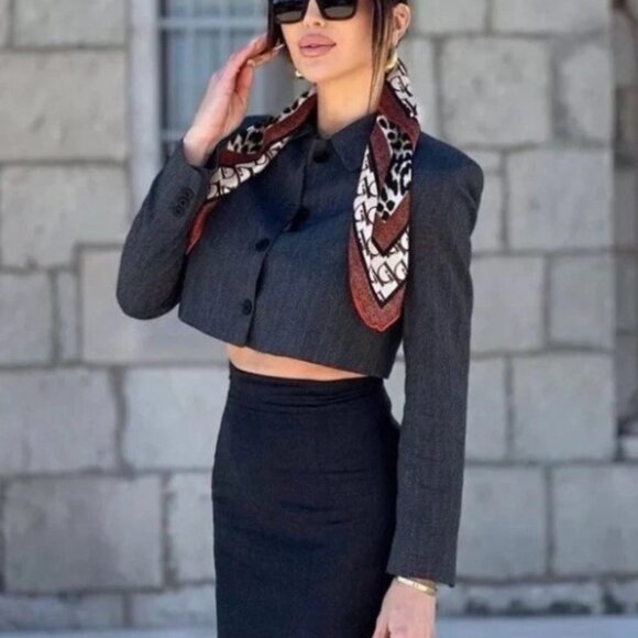 ZARA SS24 WOOL PENCIL Midi SKIRT Slit ZW COLLECTION SIZE S  2134/425/801 - Picture 3 of 10